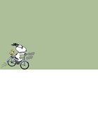 Snoopy verjaardagskaart fiets